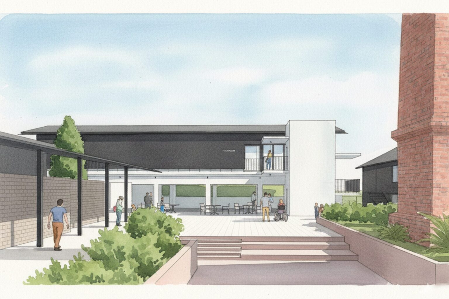 敷地の奥行きを活かし、
1階をピロティとすることで視線が抜ける構成に。